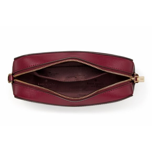 New Kate Spade Madison Mini Camera Bag Saffiano Leather Blackberry - Picture 3 of 5